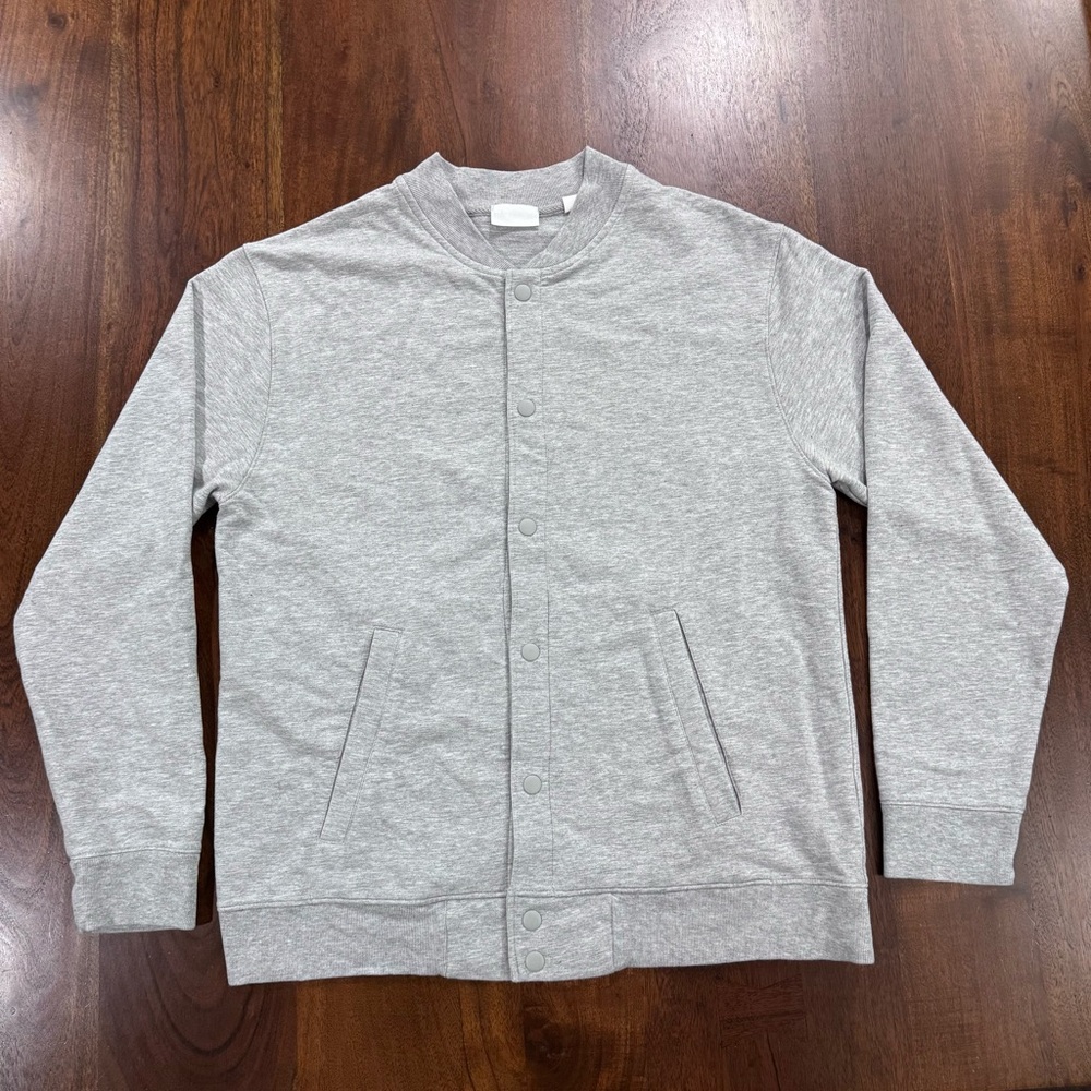 Handvaerk Flex Push Button Bomber 100% Cotton Men’s Small Quiet Luxury Capsule